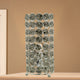 Beaded Clear Acrylic & Polished, Nickel Uplight, 11"