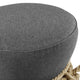 Modern Designer Lounge Club Lobby Accent Chair Ottoman, Fabric, Grey Gray