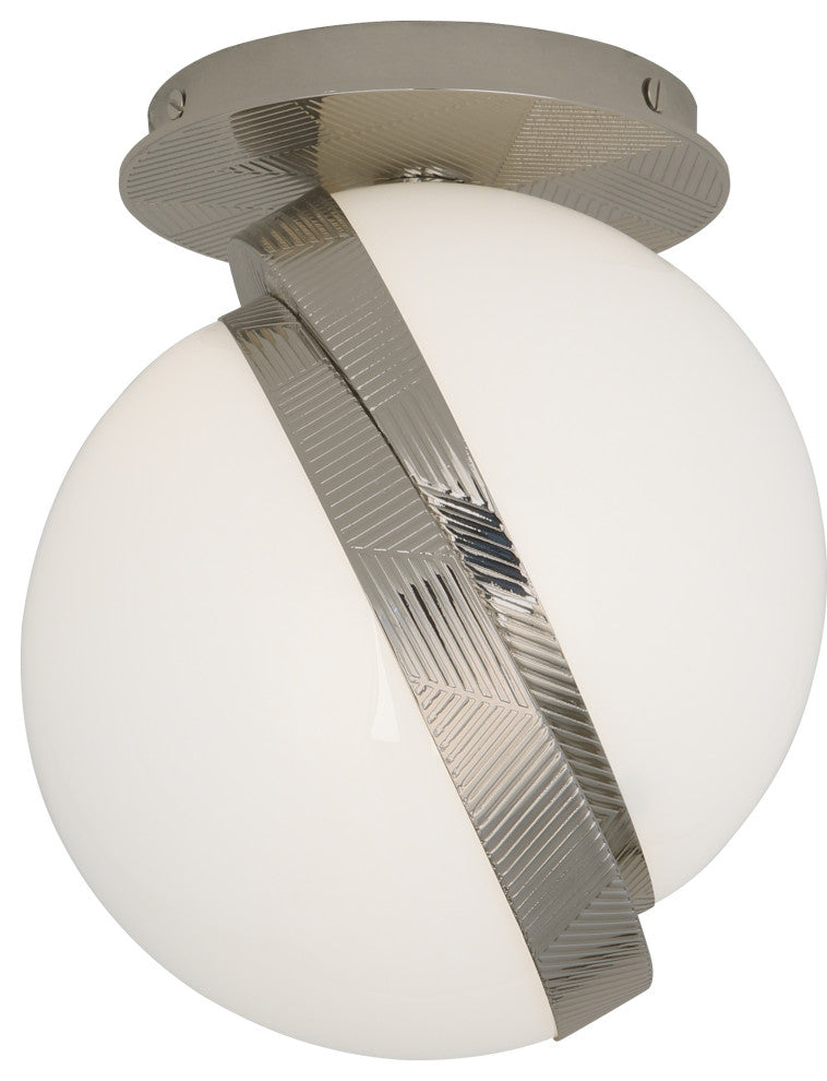 Michael Berman Brut Flushmount, Polished Nickel