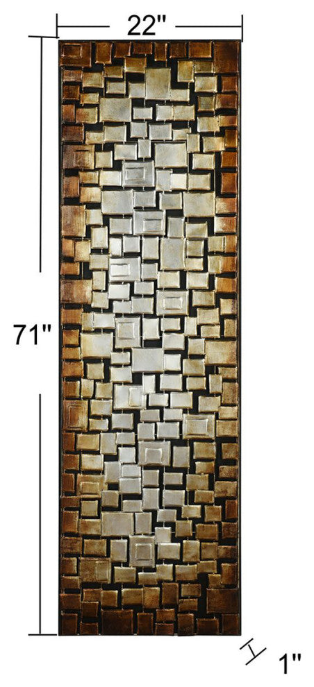 Handmade Metal Wall Art-Geometric-22" x 71"