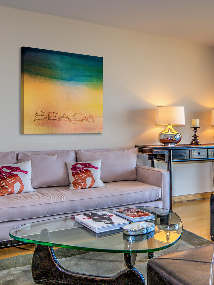 "Beach Sand" Painting Print on Wrapped Canvas, 48"x48"