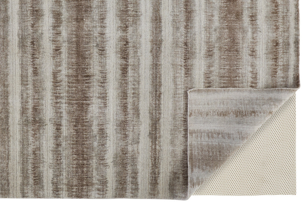 Weave & Wander Malana Rug, Chocolate Brown/Light Gray, 4ft x 6ft Rug