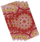 Shawl, Geometric Print Napkin, Coral, Set of 4