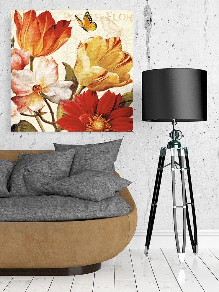 "Poesie Florale III" Museum Mounted Canvas Print, 20"x20"