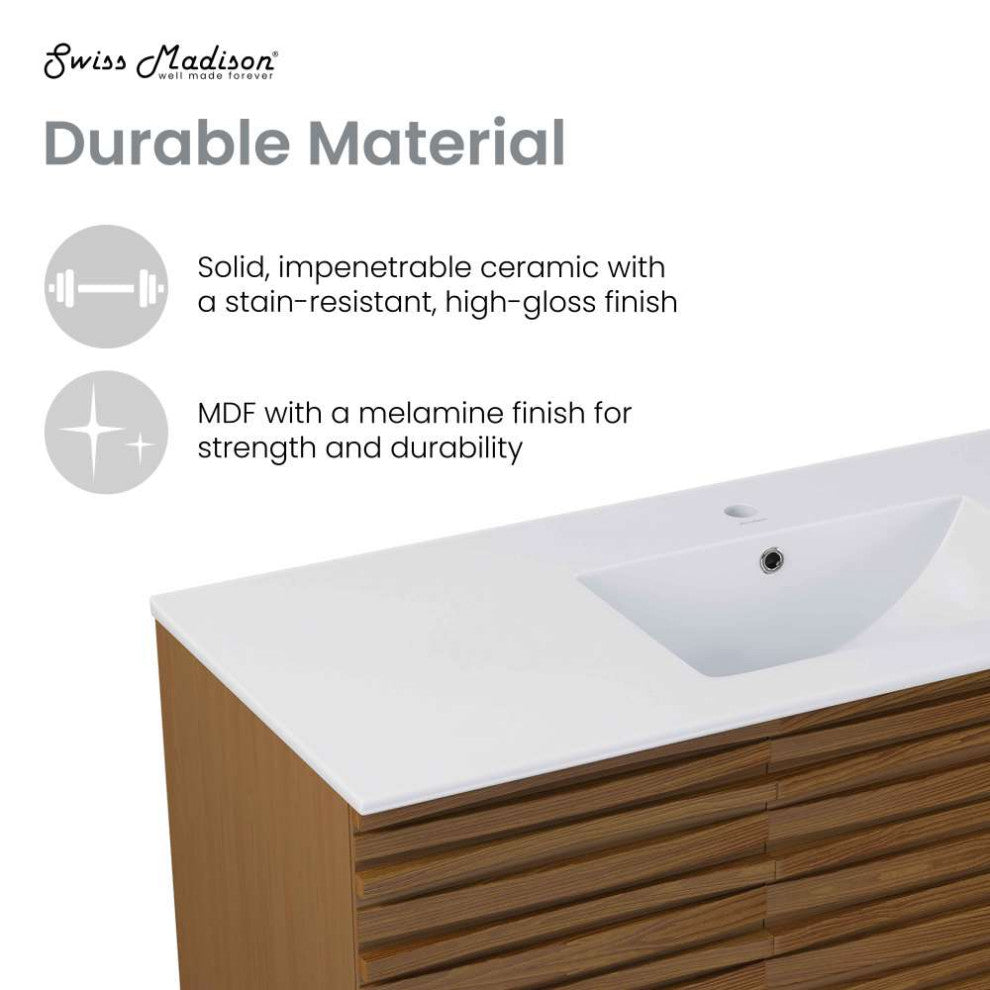 Cascade 48'' Bathroom Vanity, Walnut