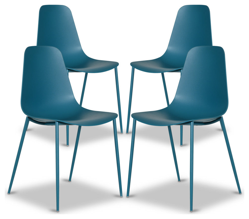 Poly and Bark Isla Chair, Ocean Teal, Set of 4