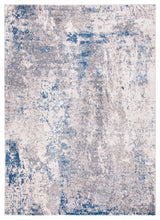 Safavieh Aston Area Rug, ASN718, Gray and Navy, 6'7"x6'7" Square
