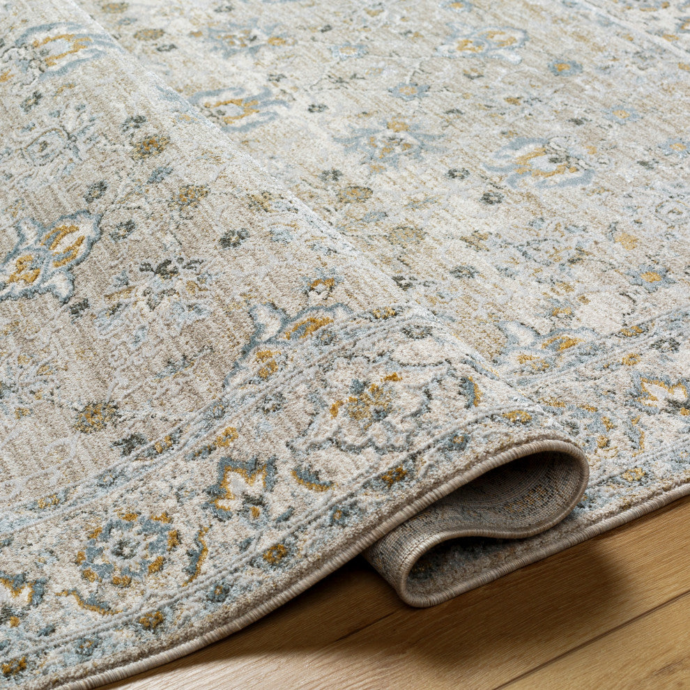 Surya Dresden DRE-2311 Machine Woven Area Rug, Taupe, 2'7" x 3'11"