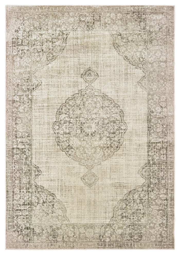 Oriental Weavers Raleigh Ivory/ Grey Oriental Indoor Area Rug 9'10"X12'10"