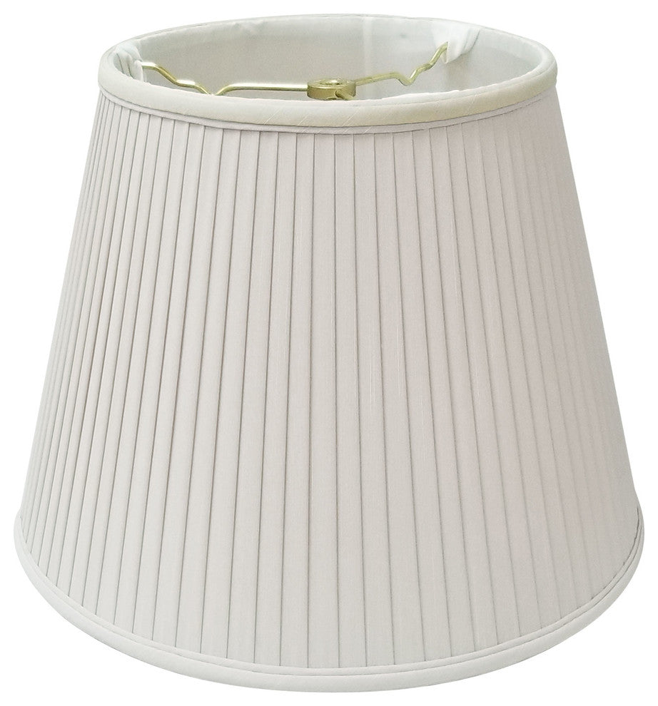 Empire Side Pleat Basic Lampshade, White, 12"x20"x15"
