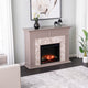 Torron Marble Tiled Touch Screen Electric Fireplace - Gray