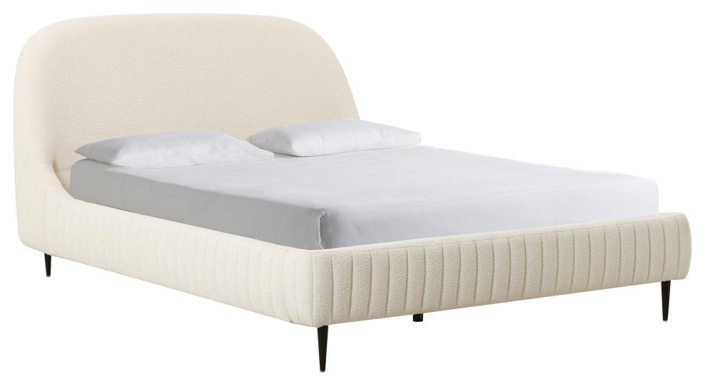 Denise Cream Boucle Bed, King