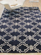 Blue Traditional Trellis Moroccan Area Rug