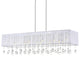 Water Drop 17 Light Drum Shade Chandelier With Chrome Finish