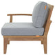 Marina Outdoor Patio Teak Left-Facing Sofa by Modway