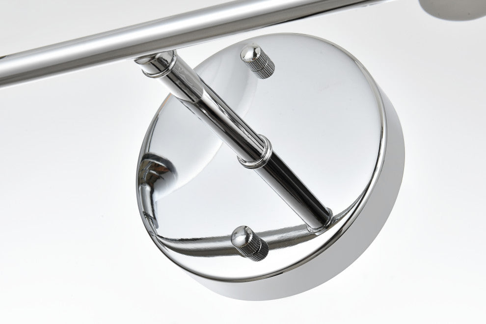 2 Light Chrome And Clear Bath Sconce