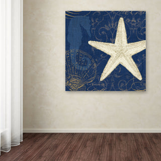 'Coastal Moonlight I Teal' Canvas Art by Pela Studio