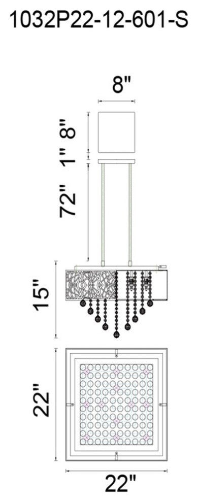 Eternity 12 Light Chandelier With Chrome Finish