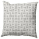 Criss Cross Bunnies Easter Indoor/Outdoor Throw Pillow, Whisper White, 18x18"
