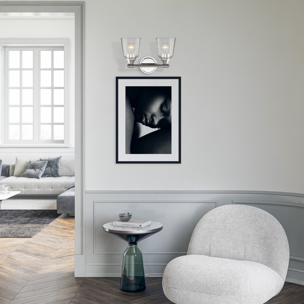 Catania 2-Light Polished Chrome Vanity Sconce