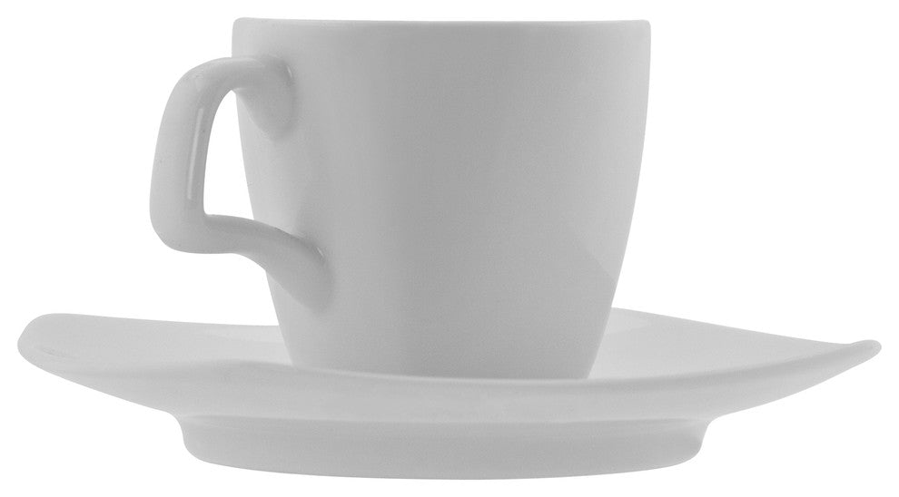 Aurora Square Demi Cup and Saucers, Set of 6