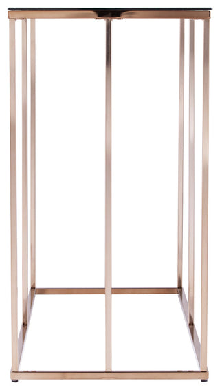 Nicholese Contemporary Glass-Top Console Table, Champagne
