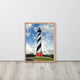 Cape Hatteras Lighthouse Coastal Landscape Framed Photo Paper Wall Art Prints, Red Oak, 18" X 24"