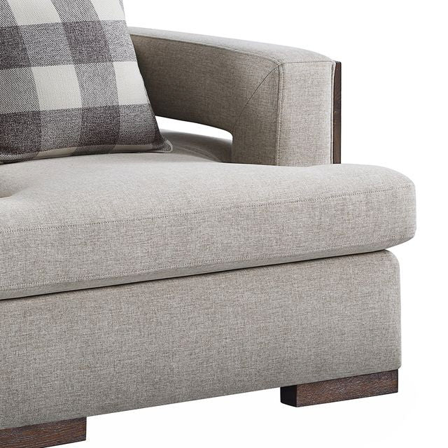 Niamey Chair With 1 Pillow, Fabric and Walnut