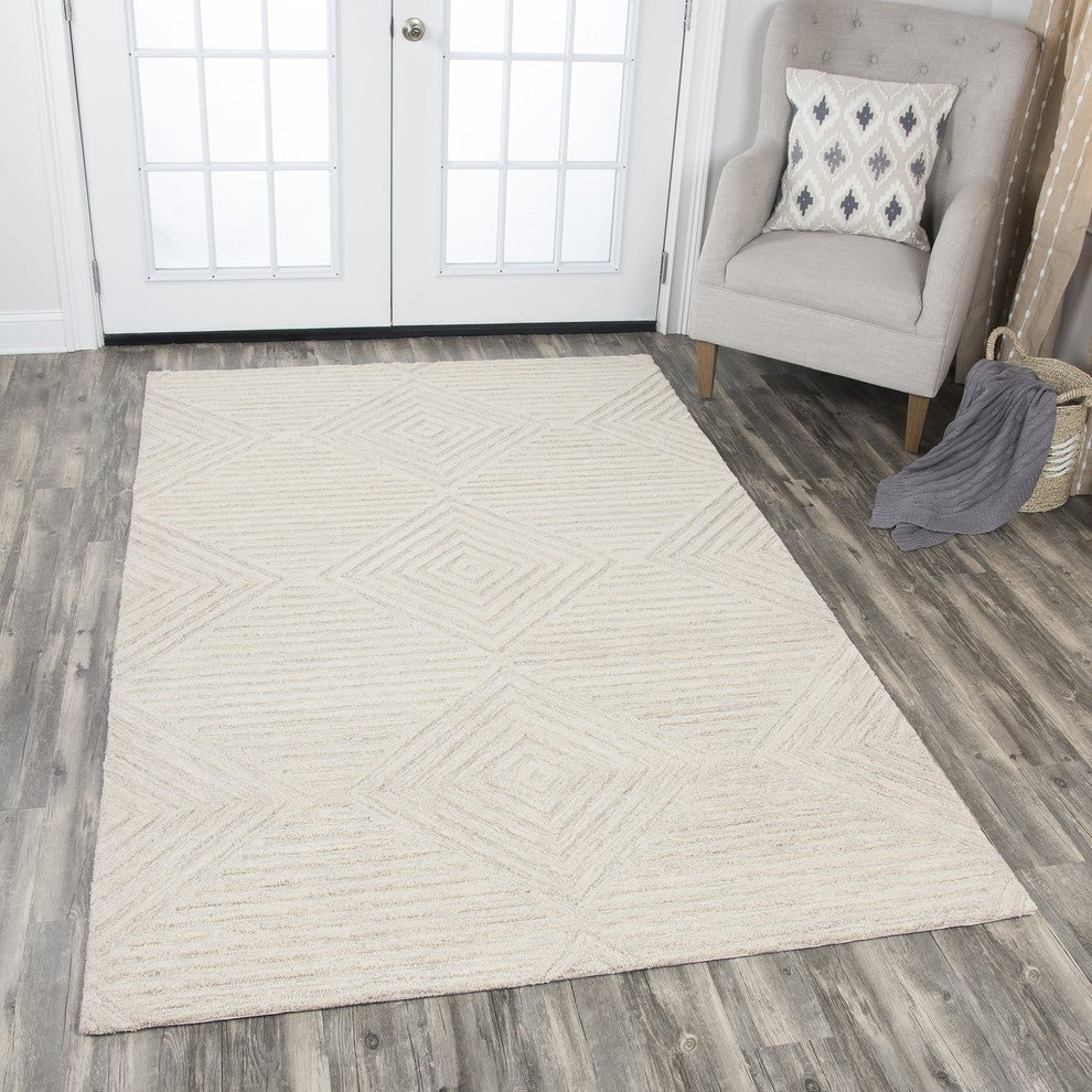 Rizzy Home Idyllic ID917A Natural Solid Area Rug, Rectangular 10'x13'