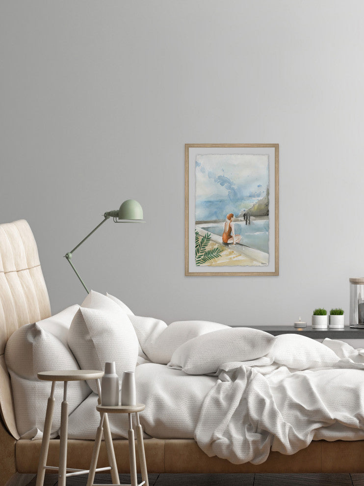"Back View" Framed Painting Print, 16"x24"