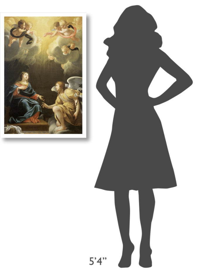 "Annunciation" Digital Paper Print by Simon Vouet, 22"x32"