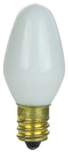 Sunlite 4 Watt C7 Night Light, Candelabra Base, White, 25 Pack
