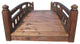 SamsGazebos Japanese Taiko Wood Garden Bridge With Finials 8 foot