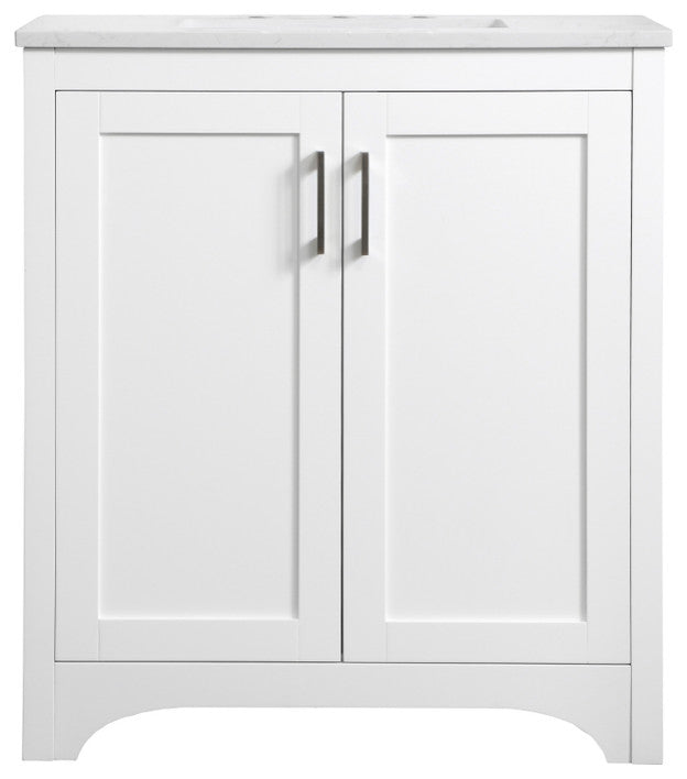 30" Single Bathroom Vanity, White
