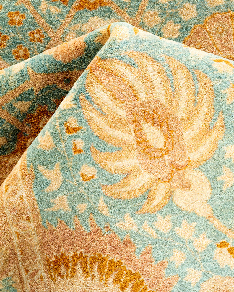 Mogul, One-of-a-Kind Hand-Knotted Area Rug Light Blue, 6' 3" x 8' 10"