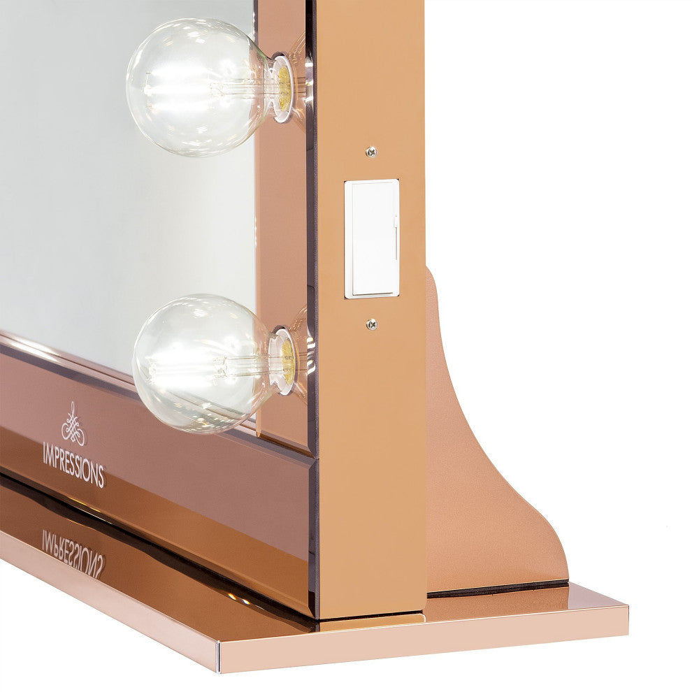 Hollywood Reflection Pro Vanity Mirror, Rose Gold, Non-Bt, Clear Led
