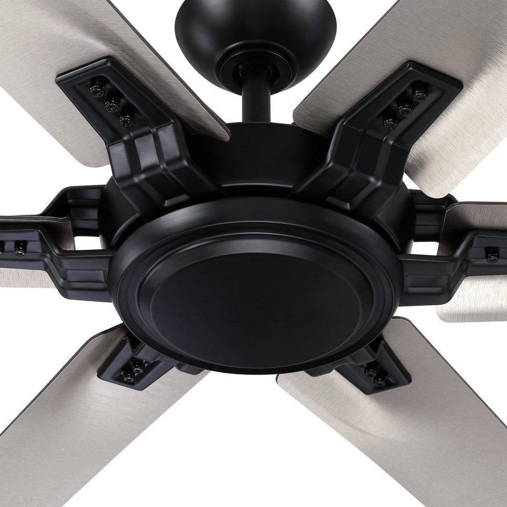 Max 70 in. Black Ceiling Fan With 6-Blades, DC Reversible Motor, 6-Speeds