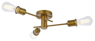 Xander 3-Light Flush Mount, Brass