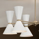 Phix 12 Light Chandelier 1 Tier Medium, Champagne Bronze and White