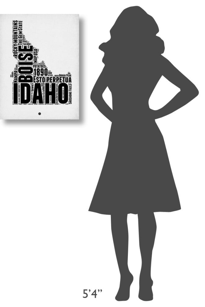 "Idaho Word Cloud 2" Fine Art Print