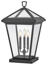 Alford Place LED Pier Mount Lantern in Museum Black