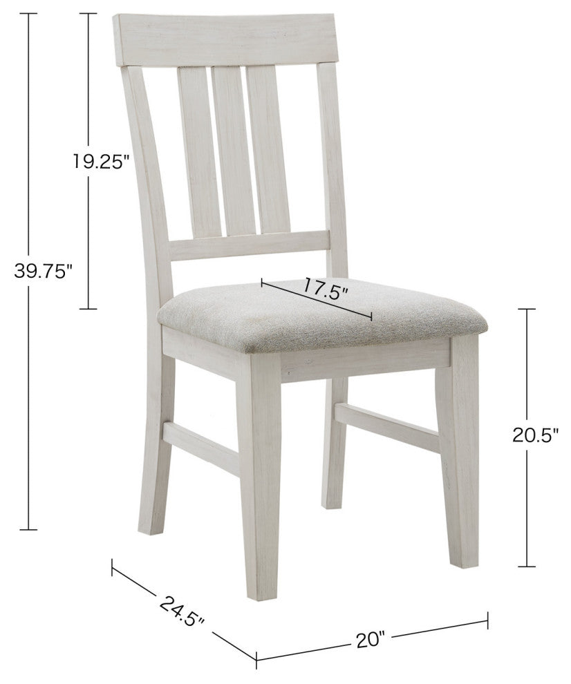 INK+IVY Sonoma Dining Bench, Natural, Reclaimed White, 4-Piece Dining Set