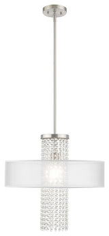 Livex Lighting Brushed Nickel 1-Light Pendant Chandelier