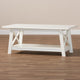 Germain Modern and Contemporary White Finished Wood Coffee Table