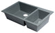 ALFI brand AB3319UM-T Titanium Double Undermount Granite Composite Kitchen Sink