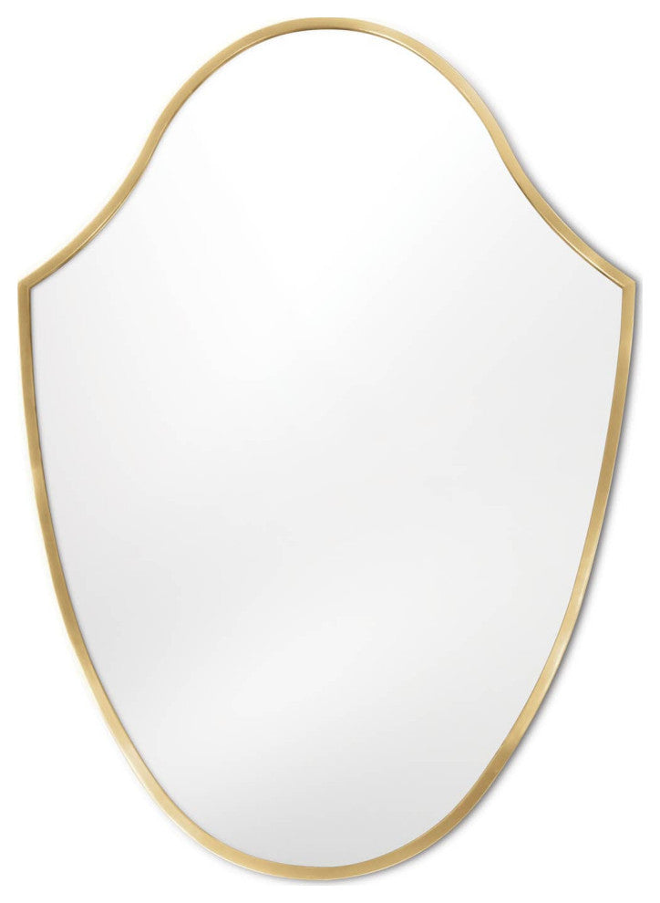 Crest Mirror, Brass