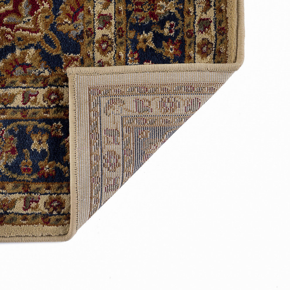 Kirsten Transitional Border Area Rug, Ivory, 6'7'' X 9'6''