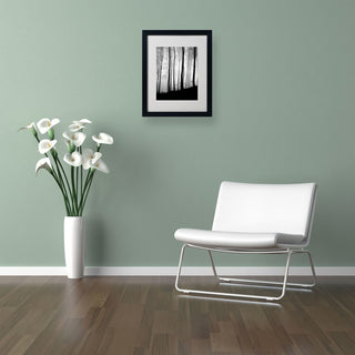 'Black Lines' Matted Framed Canvas Art by Philippe Sainte-Laudy