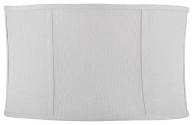 Drum Softable Ack Fabric Shade, White Finish, Off White