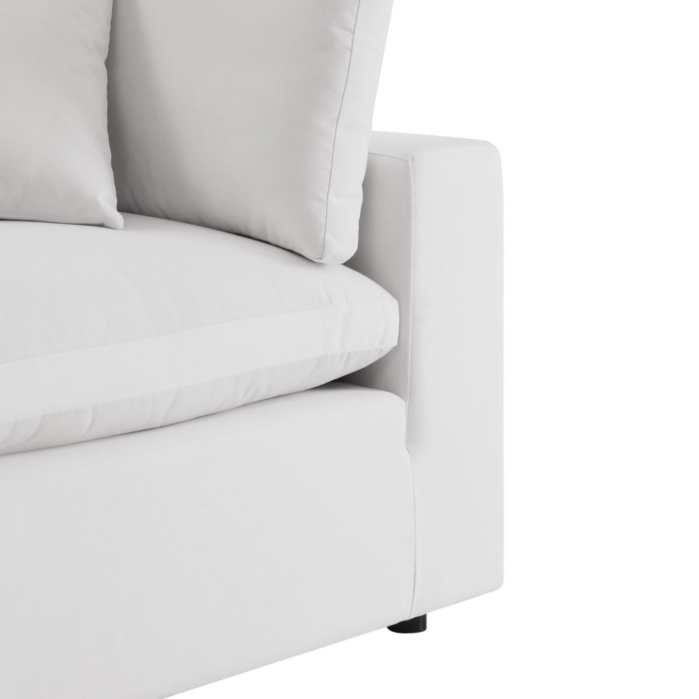 Modular Lounge Sectional Deep Sofa Set, White, Modern, Outdoor Hospitality